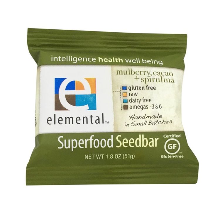 Elemental Superfood スーパーフードオーガニックグルテンフリーマルベリーカカオシードバー