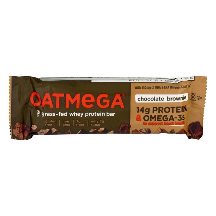 Oatmega 草で育てられたホエープロテインバーチョコレートブラウニー