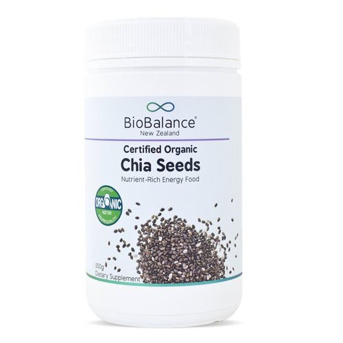 オーガニックチアシード 500g (レシピ例有) / Organic Chia Seeds