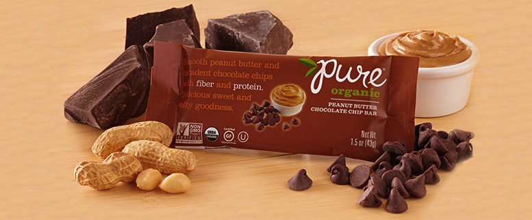 Pure Organic ピーナッツバターチョコレートチップ ナッツバー 12本セット