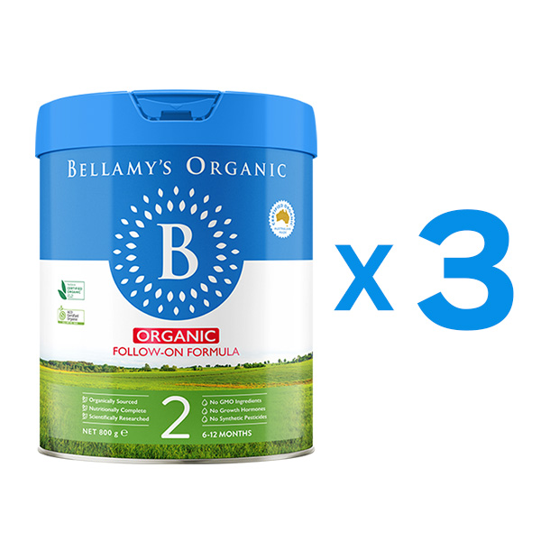 新品　ベラミーズ オーガニック粉ミルク　step 2 900g × 3缶 Bellamy's Organic 『3缶セット』ベラミーズ オーガニック