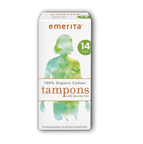 エメリタ オーガニックコットンタンポン スーパー14個入り (Emerita Organic Cotton Tampons)