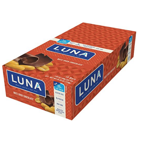 日本未発売味 ルナバー チョコレートがけナッツ 15本(LUNA BAR NUTZ OVER CHOCOLATE)