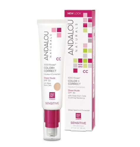 アンダロウナチュラルズ 1000ローズカラーコレクトシアーヌード SPF30(Andalou Naturals)