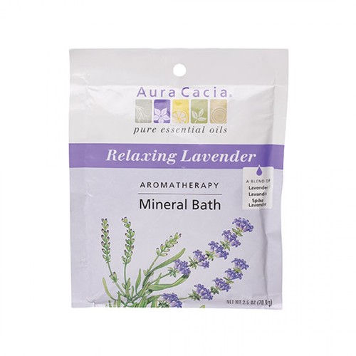 オーラカシア ラベンダーミネラルバス 3個セット （Aura Cacia Lavender Mineral Bath )