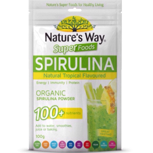 スーパーフード スピリルナ Super Spirulina Organic Powder Tropical Flavored