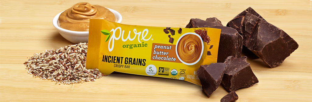 Pure Organic ピーナッツバターチョコレート ナッツバー 12本セット