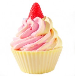 【非毒性天然石鹸】シャンパン＆イチゴカップケーキソープ Champagne & Strawberries Cupcake Soap