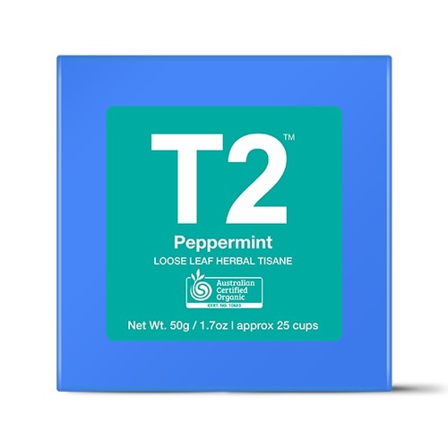 T2 オーガニック ペパーミント 50ｇ Organic Peppermint Loose Leaf Gift Cube