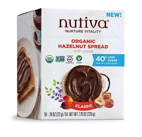 ヌティバ オーガニック ヘーゼルナッツスプレッド クラシック 10袋（Nutiva Organic）