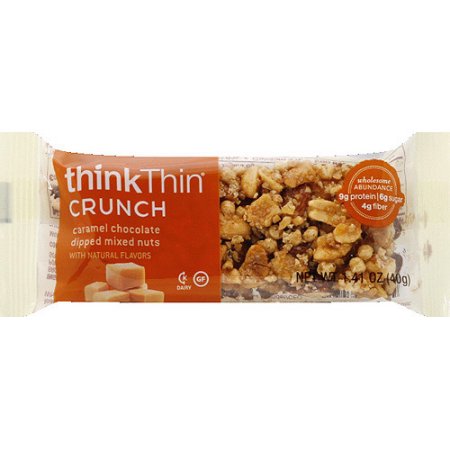 thinkThin Crunch Caramel Chocolate Dipped Mixed Nuts Bar