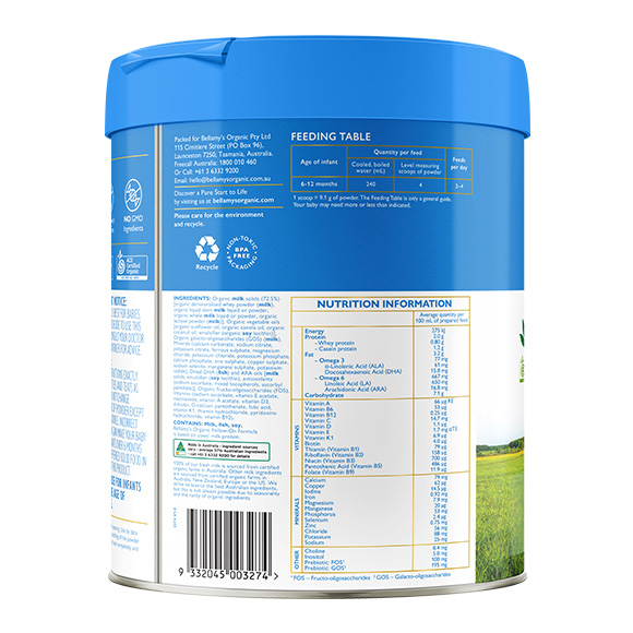 Bellamy's 2オーガニック 粉ミルクFollow-On Formula 楽天市場】【送料無料】Bellamy's（ベラミーズ）オーガニック Organic